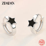 925 Silver Stars Hoop Earring Wedding Jewelry Gift