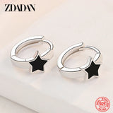 925 Silver Stars Hoop Earring Wedding Jewelry Gift