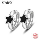 925 Silver Stars Hoop Earring Wedding Jewelry Gift