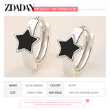 925 Silver Stars Hoop Earring Wedding Jewelry Gift