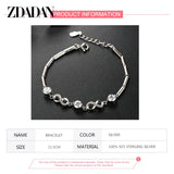 925 Silver Bow Bracelet Women's Jewelry