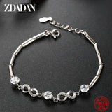 925 Silver Bow Bracelet Women's Jewelry
