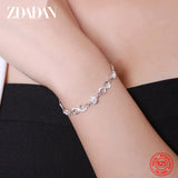 925 Silver Bow Bracelet Women's Jewelry