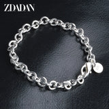 925 Sterling Silver Bracelets For Women Men Jewelry Party
