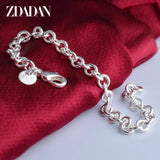 925 Sterling Silver Bracelets For Women Men Jewelry Party