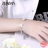 925 Silver Butterfly Open Cuff Bracelet for Women