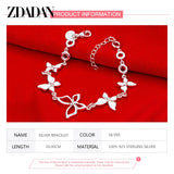 925 Silver Butterfly Bracelet for Women Silver Jewelry