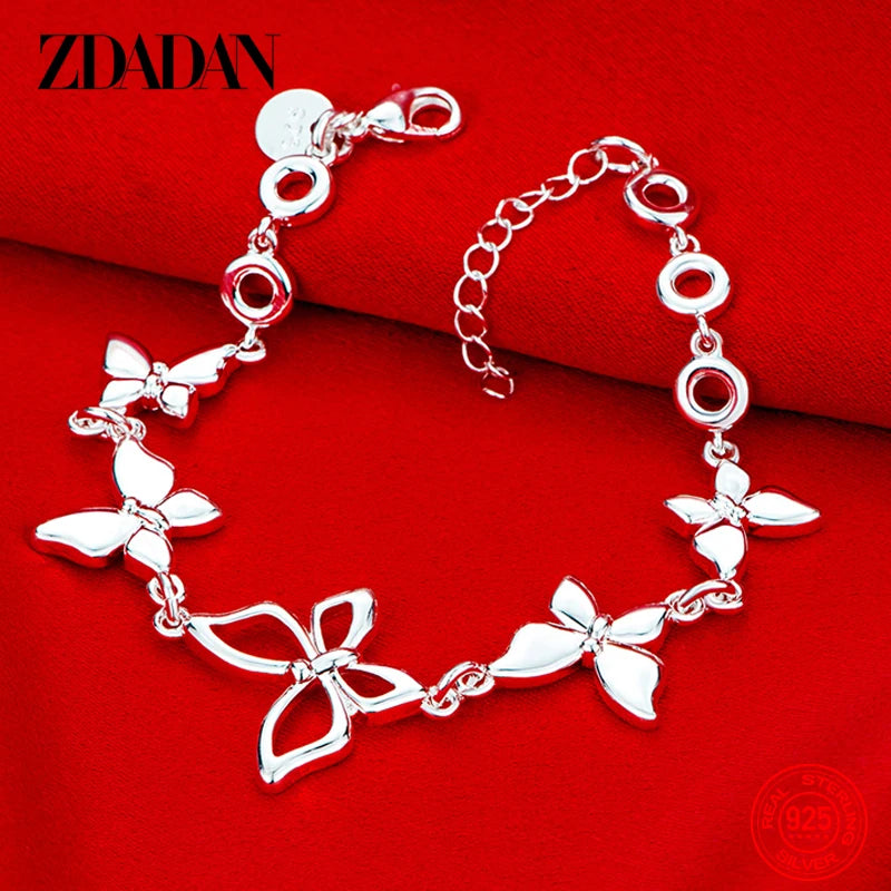 925 Silver Butterfly Bracelet for Women Silver Jewelry