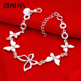 925 Silver Butterfly Bracelet for Women Silver Jewelry