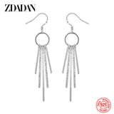 925 Silver Geometric Tassel Earrings Wedding Party Jewelry