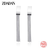 925 Sterling Silver Tassel Dangle Earrings For Women