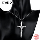 925 Sterling Silver Cross Necklace Chain for Women Men Jewelry Party Gift