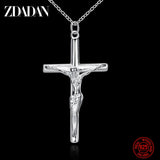 925 Sterling Silver Cross Necklace Chain for Women Men Jewelry Party Gift