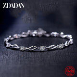 925 Silver Crystal Bracelet Chain Women's Jewelry Gift