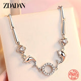 925 Silver Dolphin CZ Bracelet Chain For Women