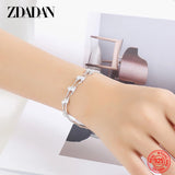 925 Silver Bamboo Zircon Bracelet for Women