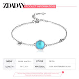 925 Silver Moonstone Bracelet Chain For Women Bangle