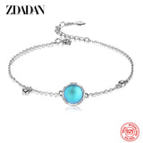 925 Silver Moonstone Bracelet Chain For Women Bangle