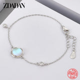 925 Silver Moonstone Bracelet Chain For Women Bangle