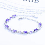 925 Silver Oval Ruby Bracelet for Women Wedding Jewelry