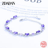 925 Silver Oval Ruby Bracelet for Women Wedding Jewelry