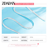 925 Sterling Silver Flat Snake Chain Necklace For Men Women Party Jewelry