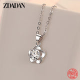 Sterling Silver Flower Amethyst Necklace
