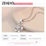 Sterling Silver Flower Amethyst Necklace