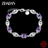 Sterling Silver Amethyst Bracelet Wedding Jewelry