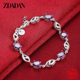 Sterling Silver Amethyst Bracelet Wedding Jewelry