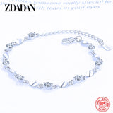 925 Silver Crystal Bracelet Wedding Jewelry Gift