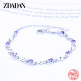 925 Silver Crystal Bracelet Wedding Jewelry Gift