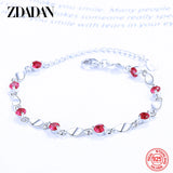 925 Silver Crystal Bracelet Wedding Jewelry Gift
