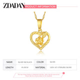 925 Sterling Silver Heart Necklace Chains For Women Jewelry
