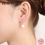 925 Silver Golden Zircon Pearl Charm Jewelry Gift