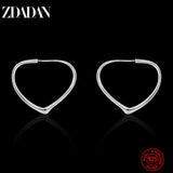 925 Silver Heart Hoop Earrings Wedding Party Jewelry