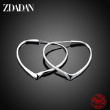 925 Silver Heart Hoop Earrings Wedding Party Jewelry