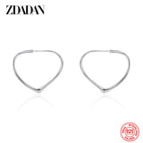 925 Silver Heart Hoop Earrings Wedding Party Jewelry