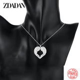 925 Silver Heart Wings Pendant Necklace Chain Wedding Jewelry