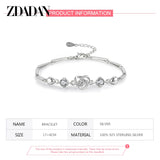 925 Silver Heart Zircon Bracelet - Women's Gift Wedding Jewelry