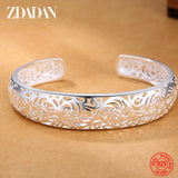 925 Silver Adjustable Cuff Bracelet for Women
