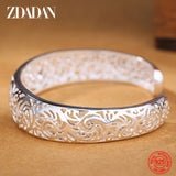 925 Silver Adjustable Cuff Bracelet for Women