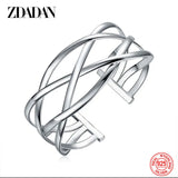 925 Silver Open Cuff Bracelet Women