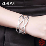 925 Silver Open Cuff Bracelet Women