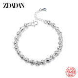 925 Silver Round Ball Bracelet Chain Wedding Jewelry