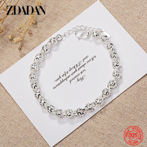 925 Silver Round Ball Bracelet Chain Wedding Jewelry