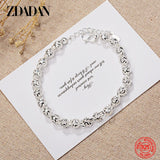925 Silver Round Ball Bracelet Chain Wedding Jewelry
