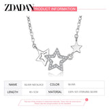 925 Silver Hollow Star Necklace for Women