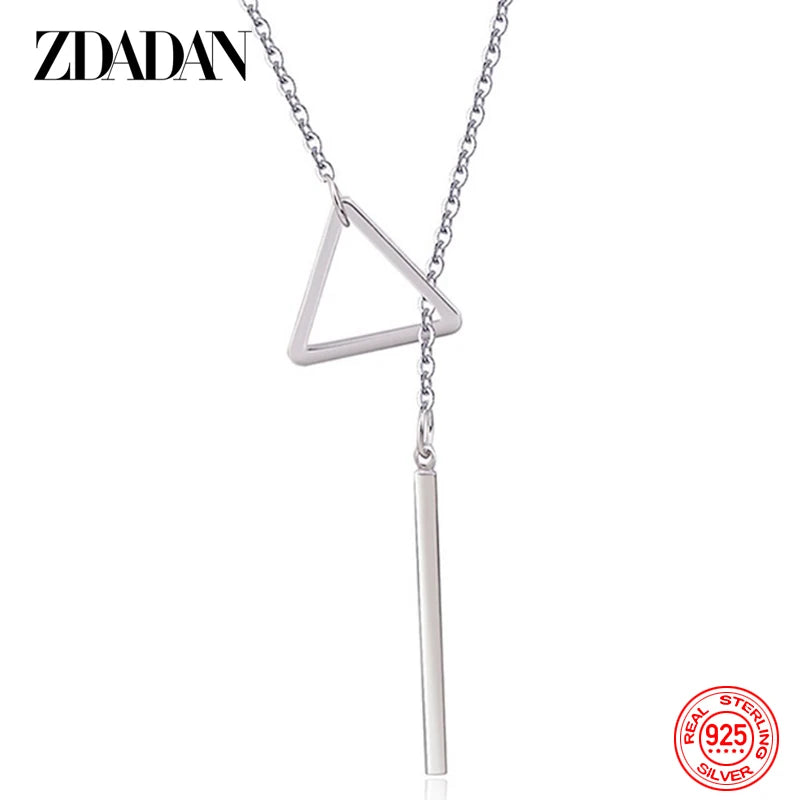 925 Sterling Silver Necklace Pendant Women Jewelry Girl Party
