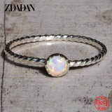 925 Silver Opal Ring Women Wedding Jewelry Party Gift